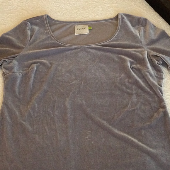 Lysse Women's Velvet Top - Gray - Picture 1 of 4